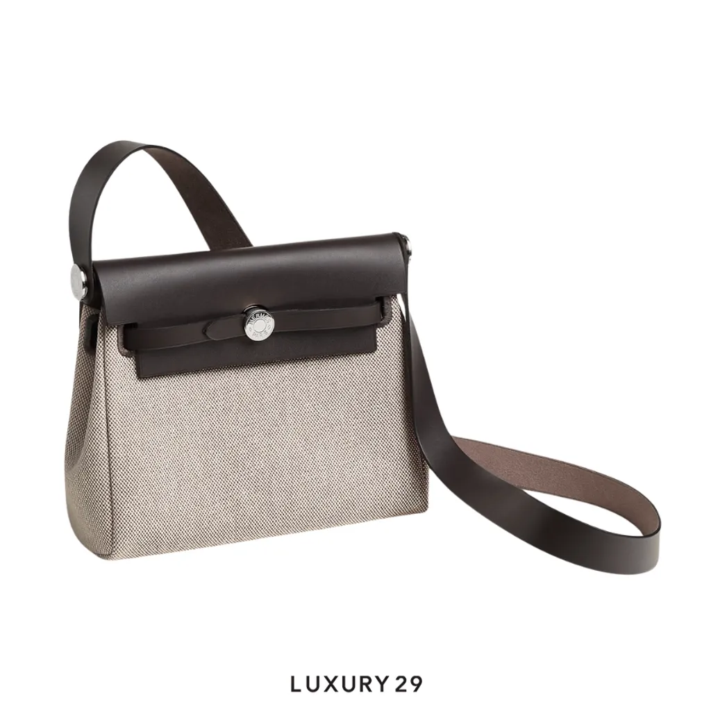 Hermes Zip 20 Bag Ecru(Small, Brown)