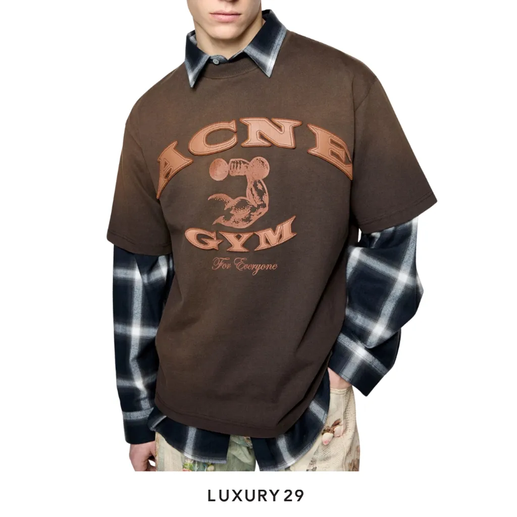Acne Studios Seasonal Logo t-shirt Dark brown(S, Brown)