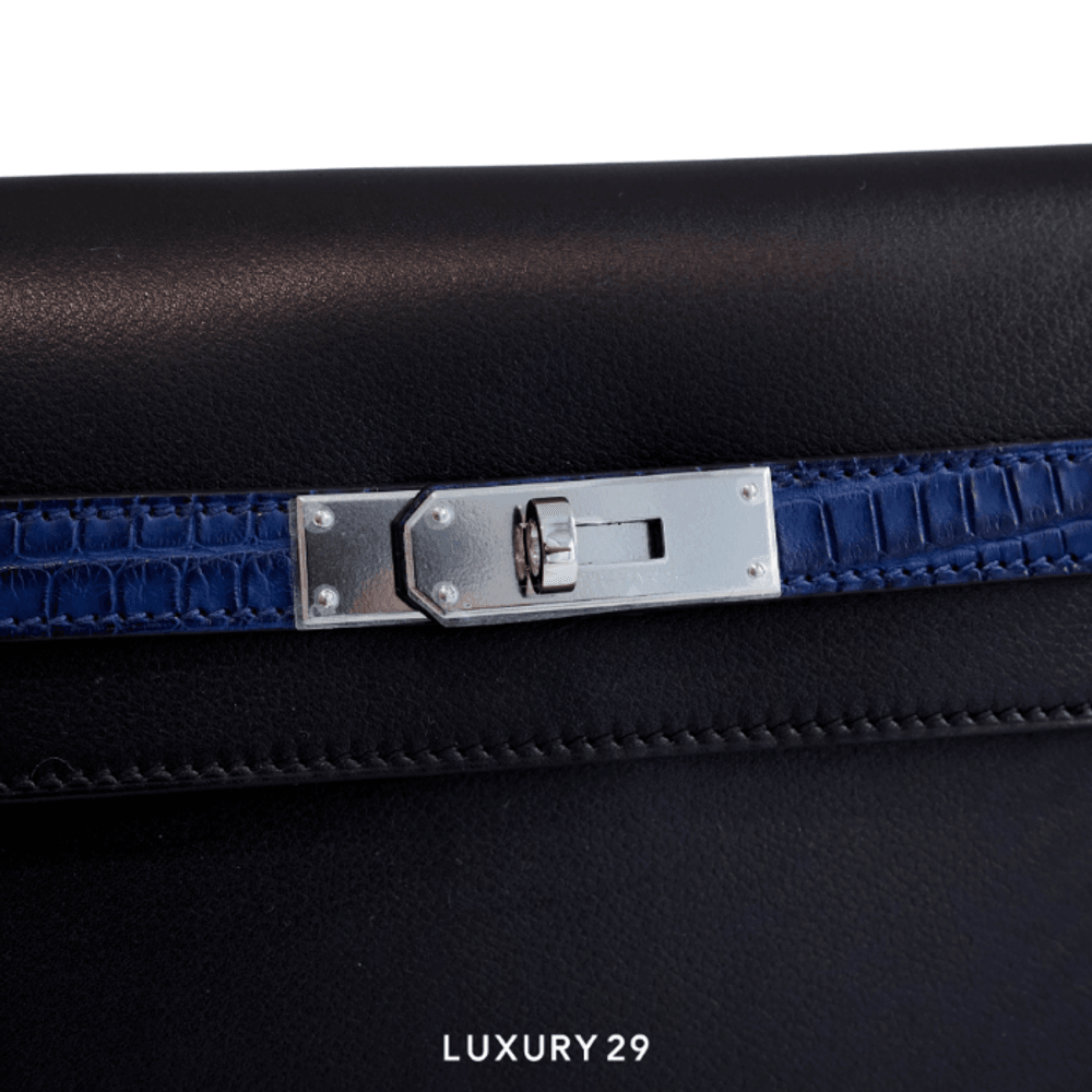 Hermes Kelly depeches 25 Touch Veau Evergrain/Alli / B Stamp (2023)(Small, Black)