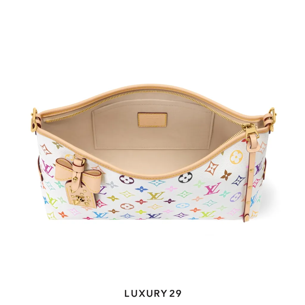 Louis Vuitton LV x TM Carryall East West Bag Trimmed with Cowhide Leather Multicolor/White(Medium, White)