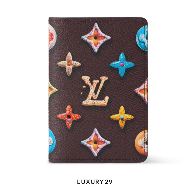Louis Vuitton LV Wallet Pocket Organizer unique donut-shaped design Chocolate brown