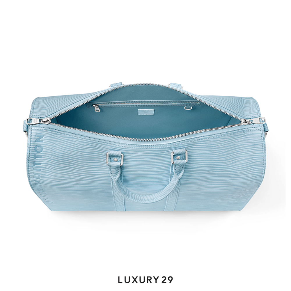 Louis Vuitton LV Keepall Bandouliere 50 Bag Sky Blue(Medium, Blue)