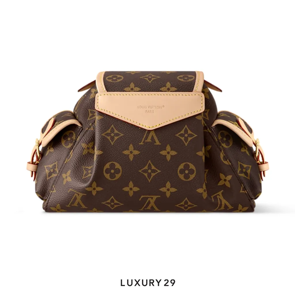 Louis Vuitton LV Odyssee bag Canvas Decorated with cowhide leather Brown(Small, Brown)
