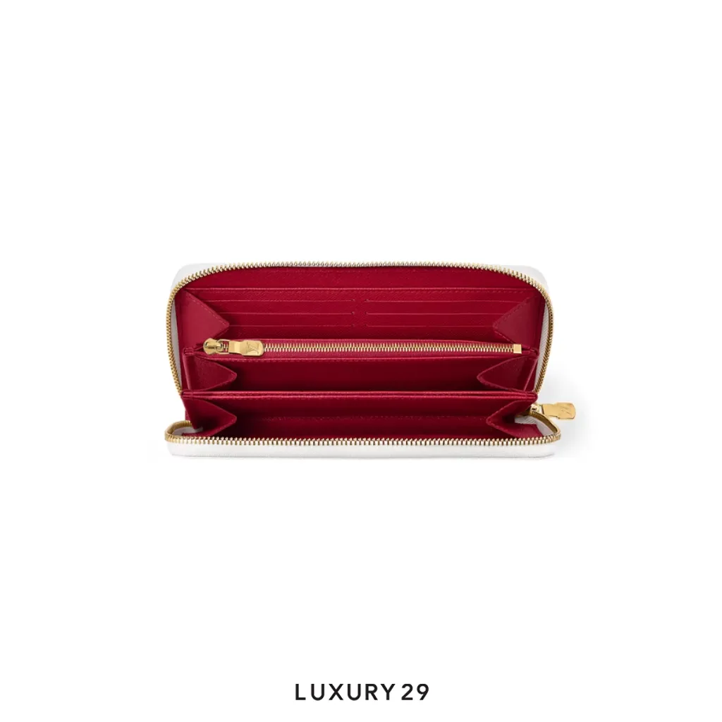 Louis Vuitton LV x TM Zippy Wallet Monogram White coated canvas Cherry(Small, White)