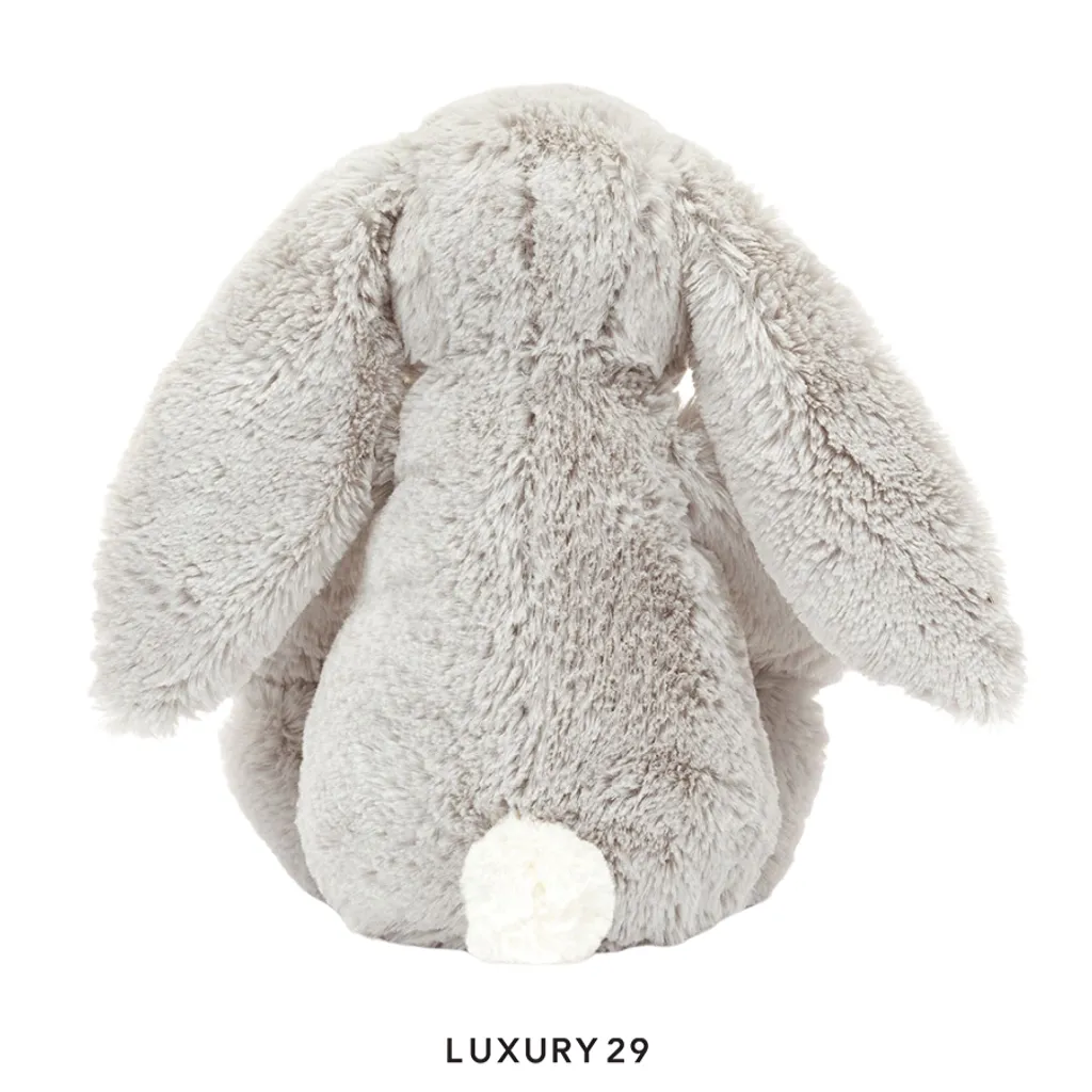 JellyCat Blossom Silver Bunny Bloom Small Grey(Small, Grey)