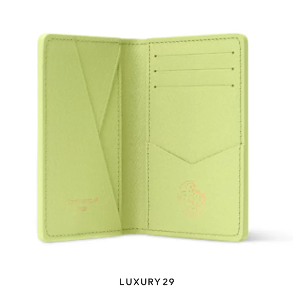 Louis Vuitton LV Wallet Pocket Organizer unique donut-shaped design Pistachio color(Small, Green)