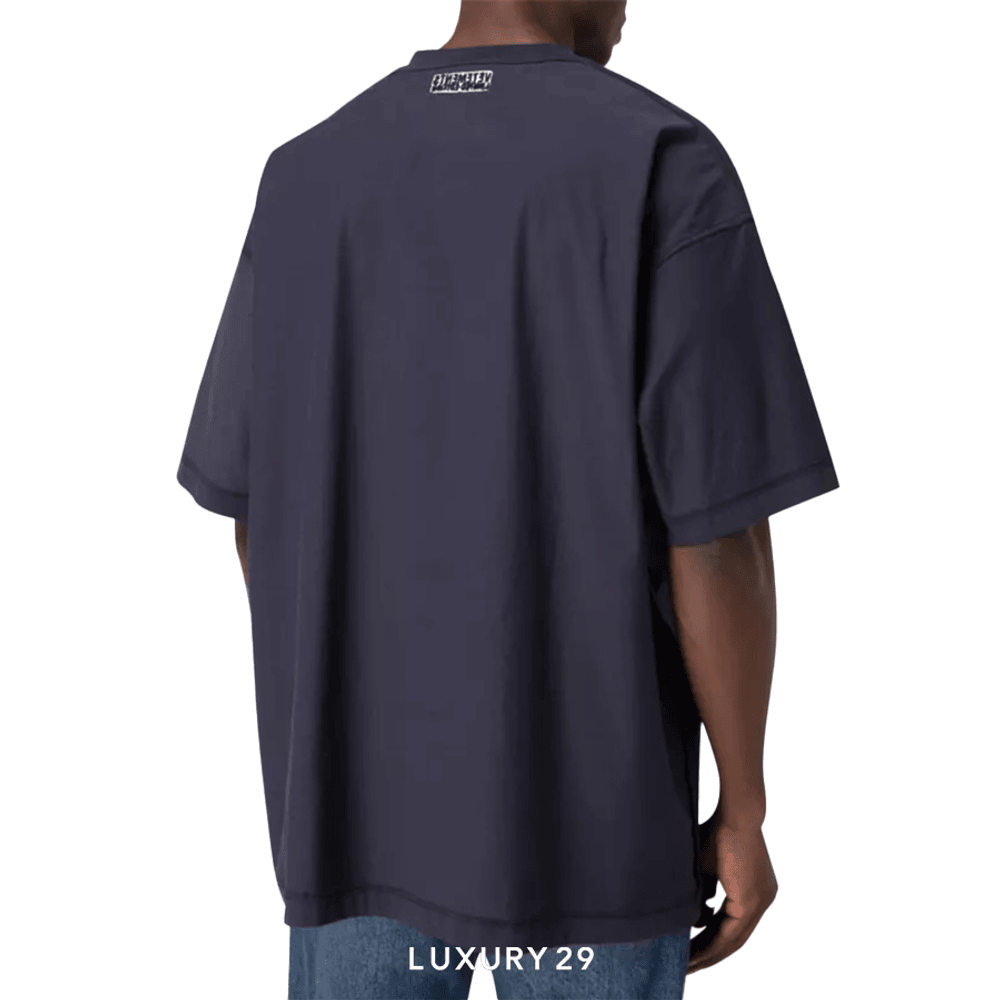 Vetements Inside Out Embroidered Logo T-Shirt Purple(Free Size, Purple)