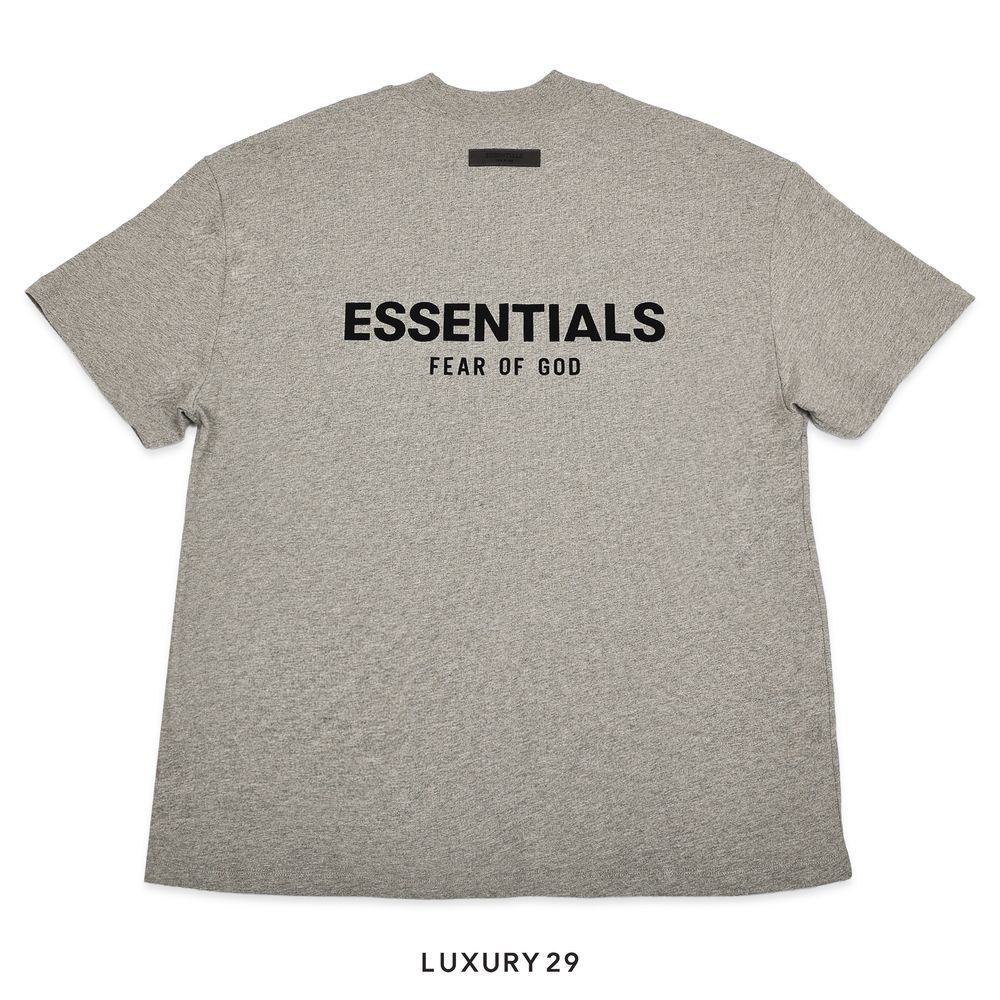 Essentials Fear Of God T-Shirt Dark Oatmeal (SS22)(M, Grey)