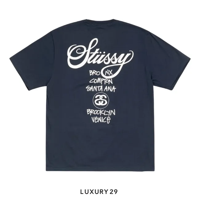 Stussy WORLD TOUR TEE NAVY