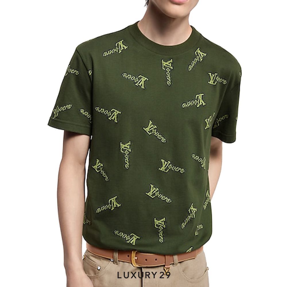 Louis Vuitton LV Jacquard Cotton T-Shirt(S, Green)