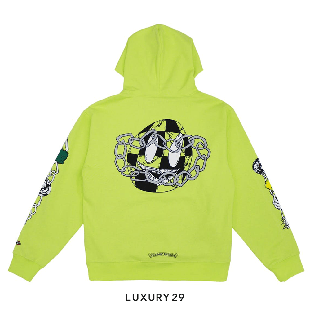 Chrome Hearts Matty Boy Link Hoodie Lime Green(L, Green)