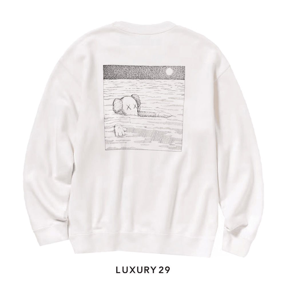 Uniqlo X KAWS Longsleeve Sweatshirt Off White(S, White)