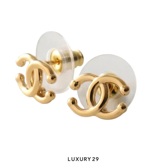 CHANEL Stud Earrings ABI173 B26776 UF618 Gold