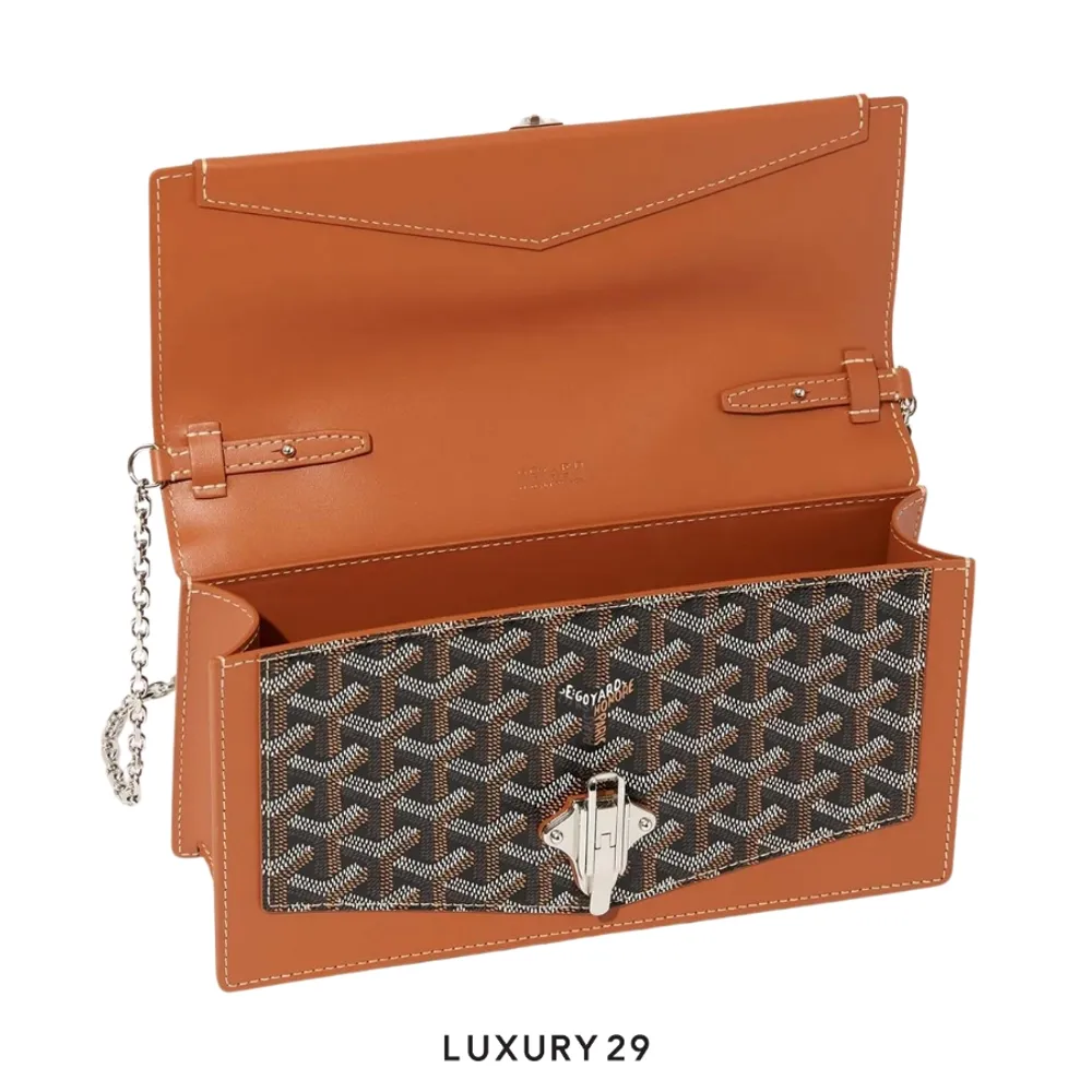Goyard Duchesse Marie-Caroline Bag Black & Tan(Small, Brown)