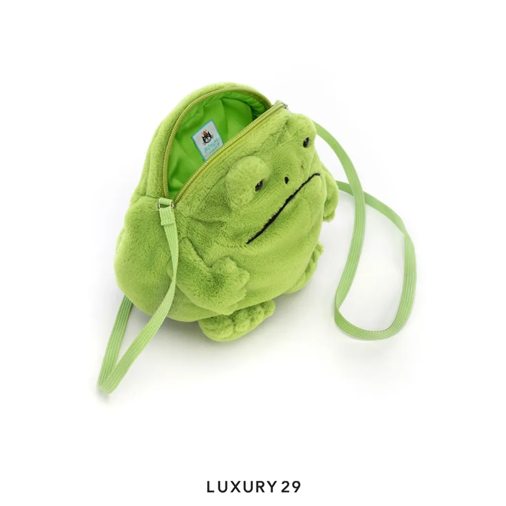 Jellycat Ricky Rain Frog Bag(Free Size, Green)
