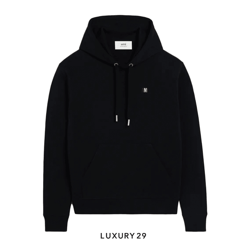 AMI BLEU BLANC ROUGE HOODIE BLACK(M, Black)