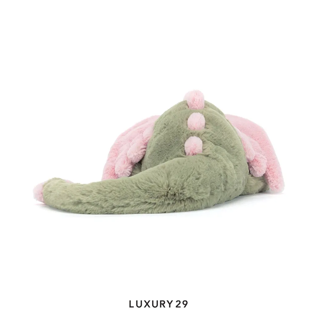 Jellycat Malachy Dragon Plush Doll(Free Size, Green)
