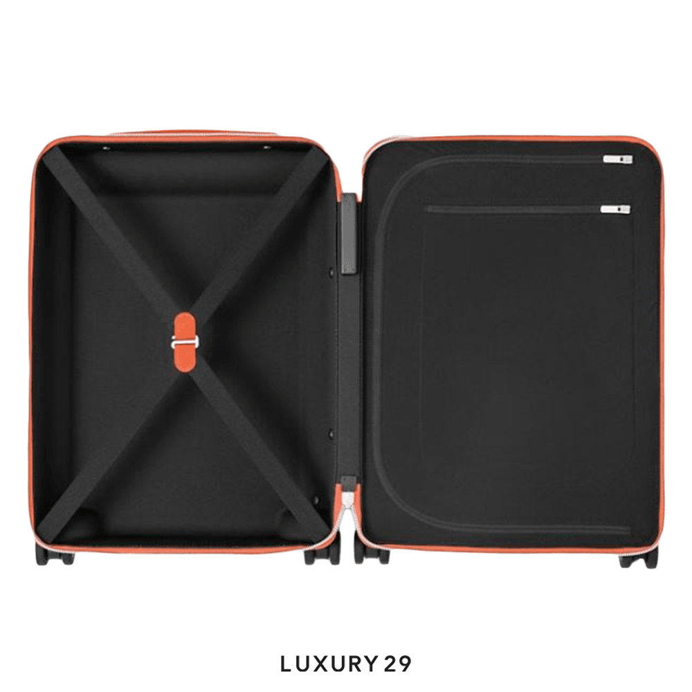 Louis Vuitton LV Horizon 55 Suitcase Taurillon Monogram Cowhide Leather(Large, Orange)