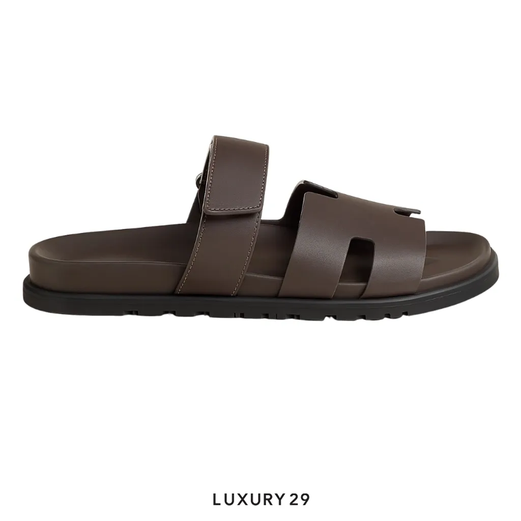 Hermes Chypre sandal Veau Ecorce(45, Brown)