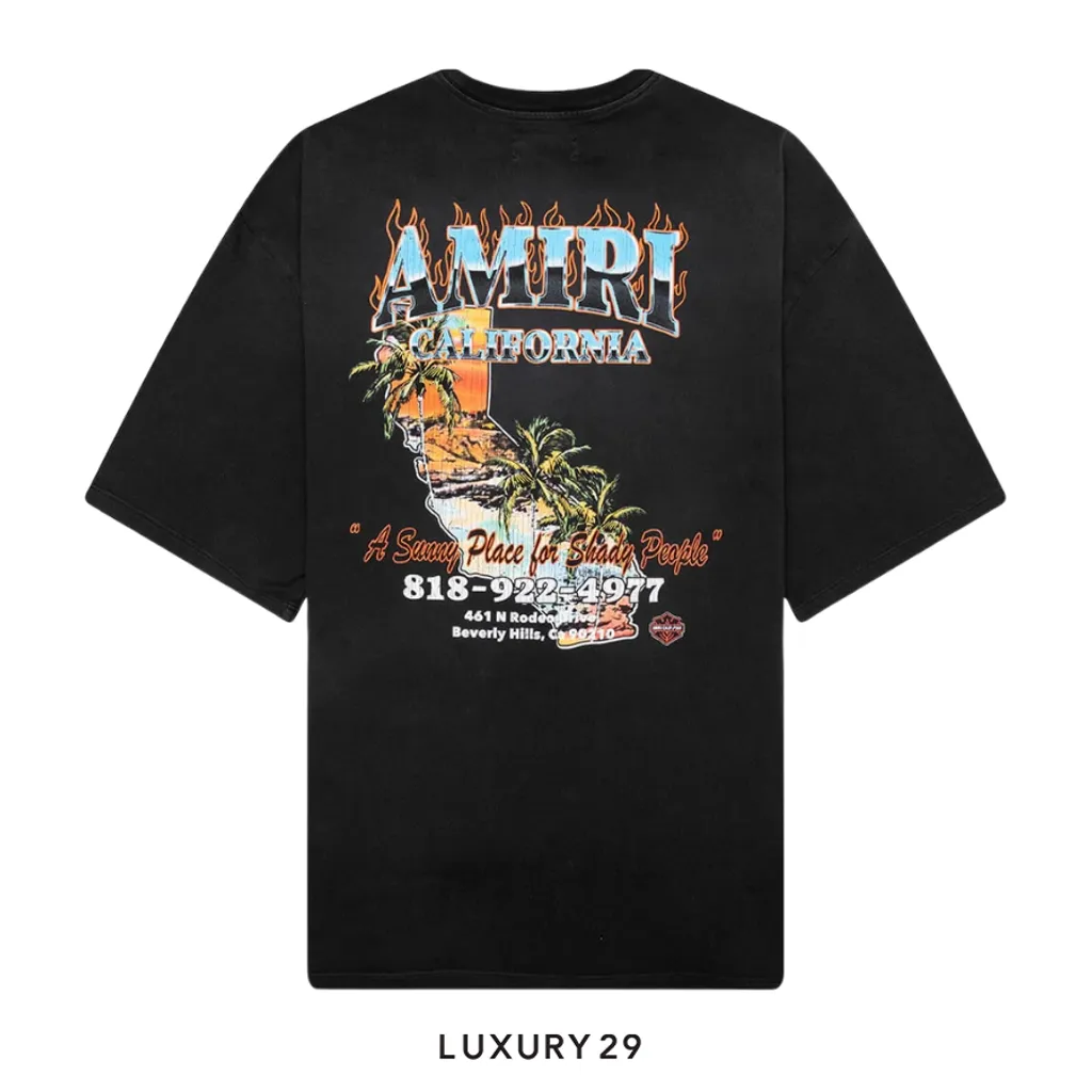 AMIRI Sunny Place Oversized Tee Black(S, Black)