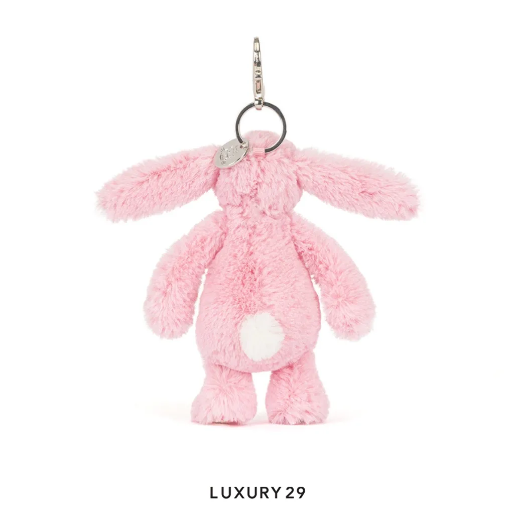 JellyCat Blushkin Blossom Bunny Bag Charm(Small, Pink)