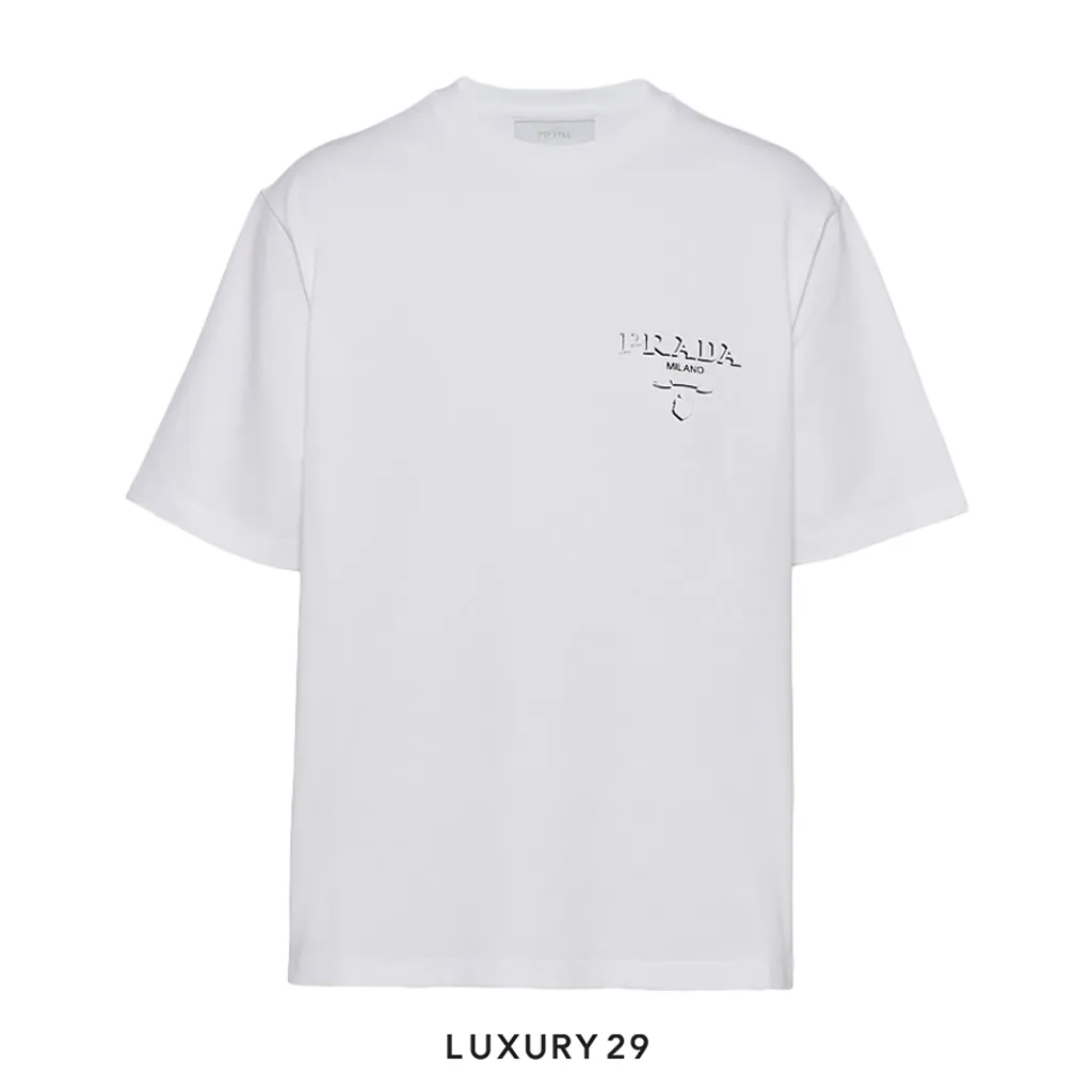 Prada Cotton T-shirt White(XL, White)