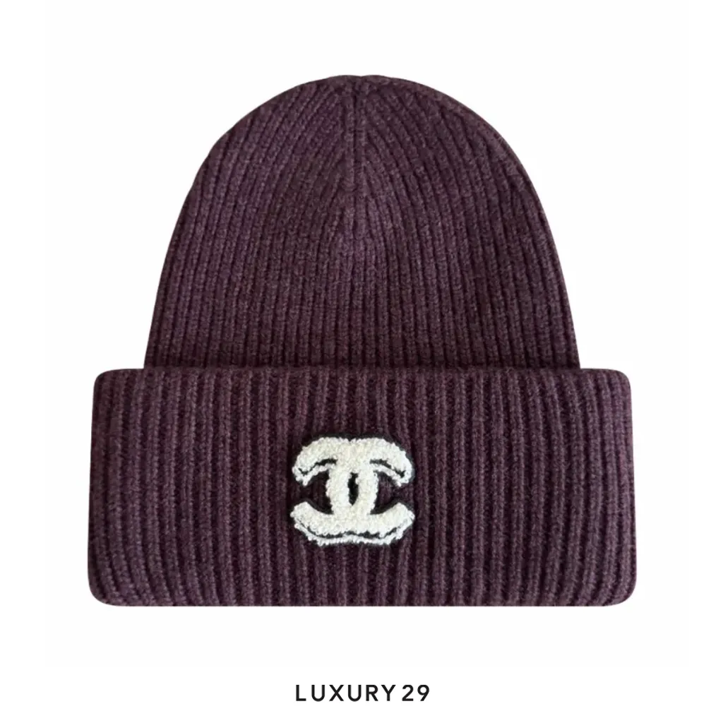 Chanel Bere Beanie Burgundy(Small, Red)