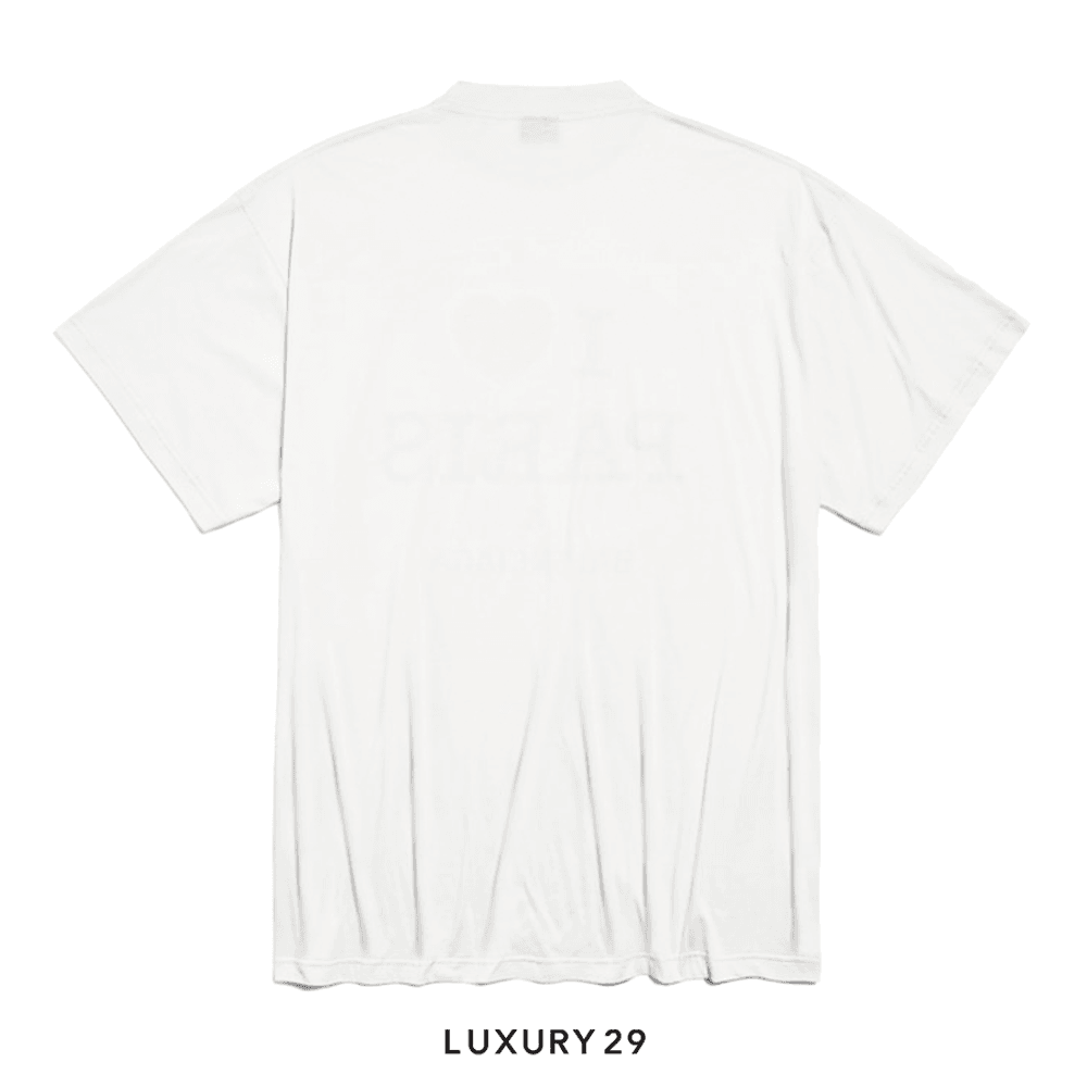 Balenciaga I Love Paris & Balenciaga T-shirt Oversized in White
