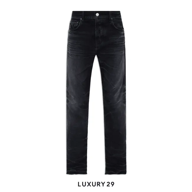 Amiri RELEASE HEM STRAIGHT JEAN FADED BLACK