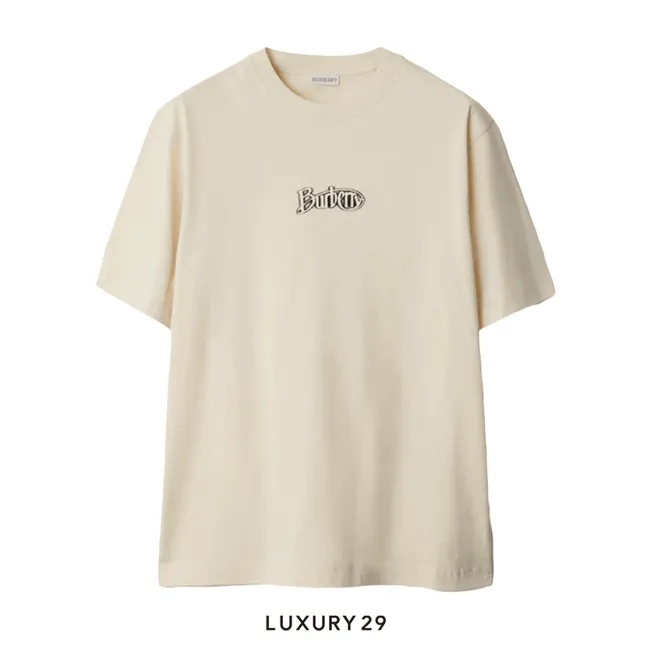 Burberry Logo Cotton T-shirt in Tundra