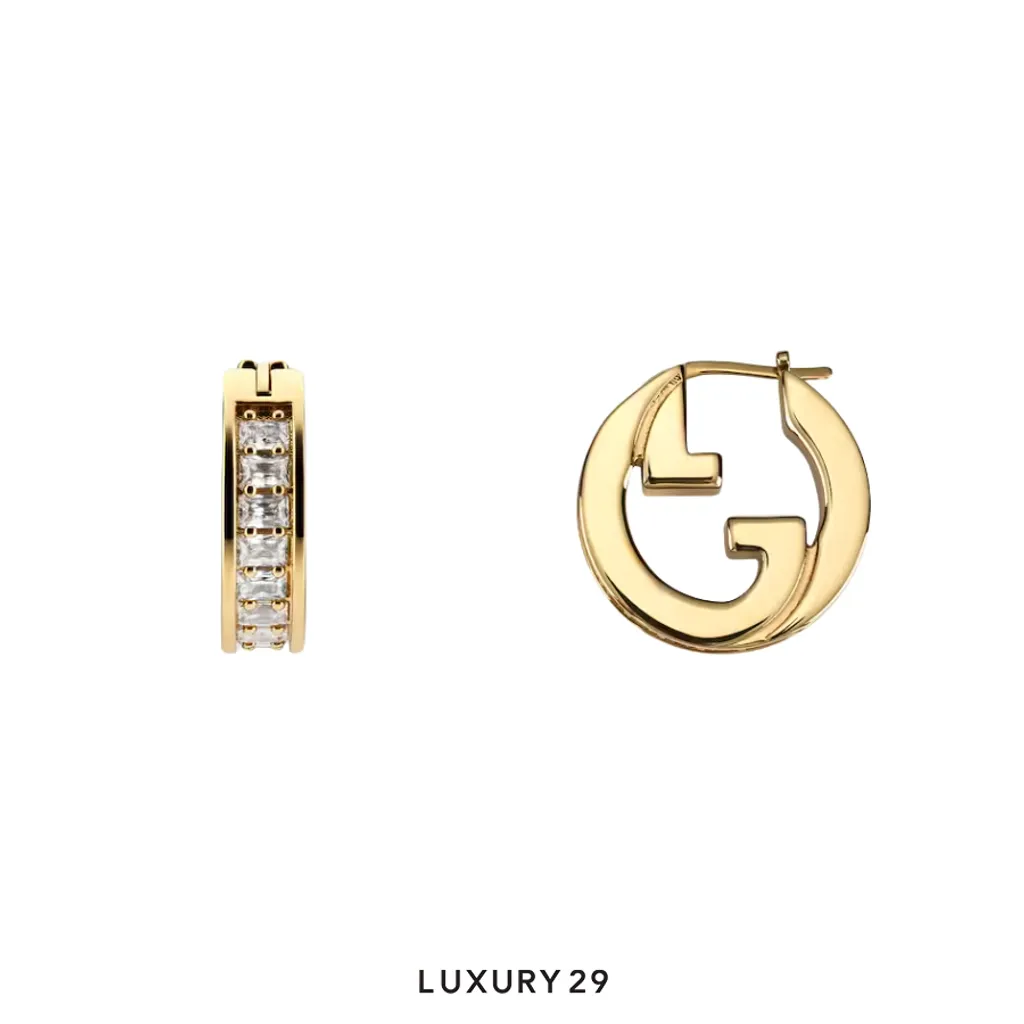 Gucci Blondie crystal mini earrings Gold(Free Size, Gold)