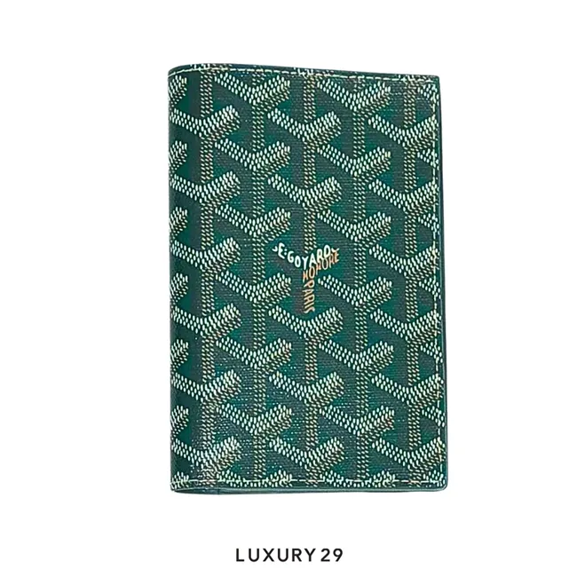 Goyard Grenelle Passport Cover Green