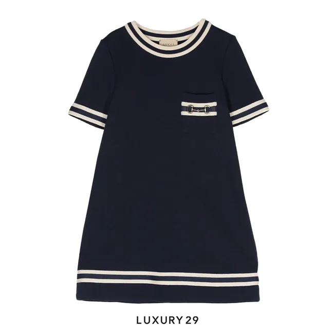 Kid Gucci Children's Cotton Jersey Dress with Horsebit