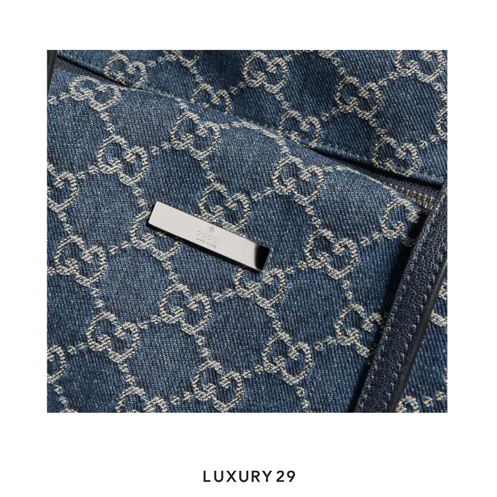 Gucci Melrose medium boston bag Denim(Medium, Blue)