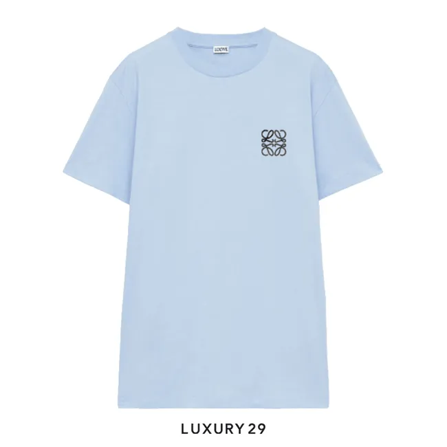 Loewe Regular fit T-shirt in cotton Soft Blue