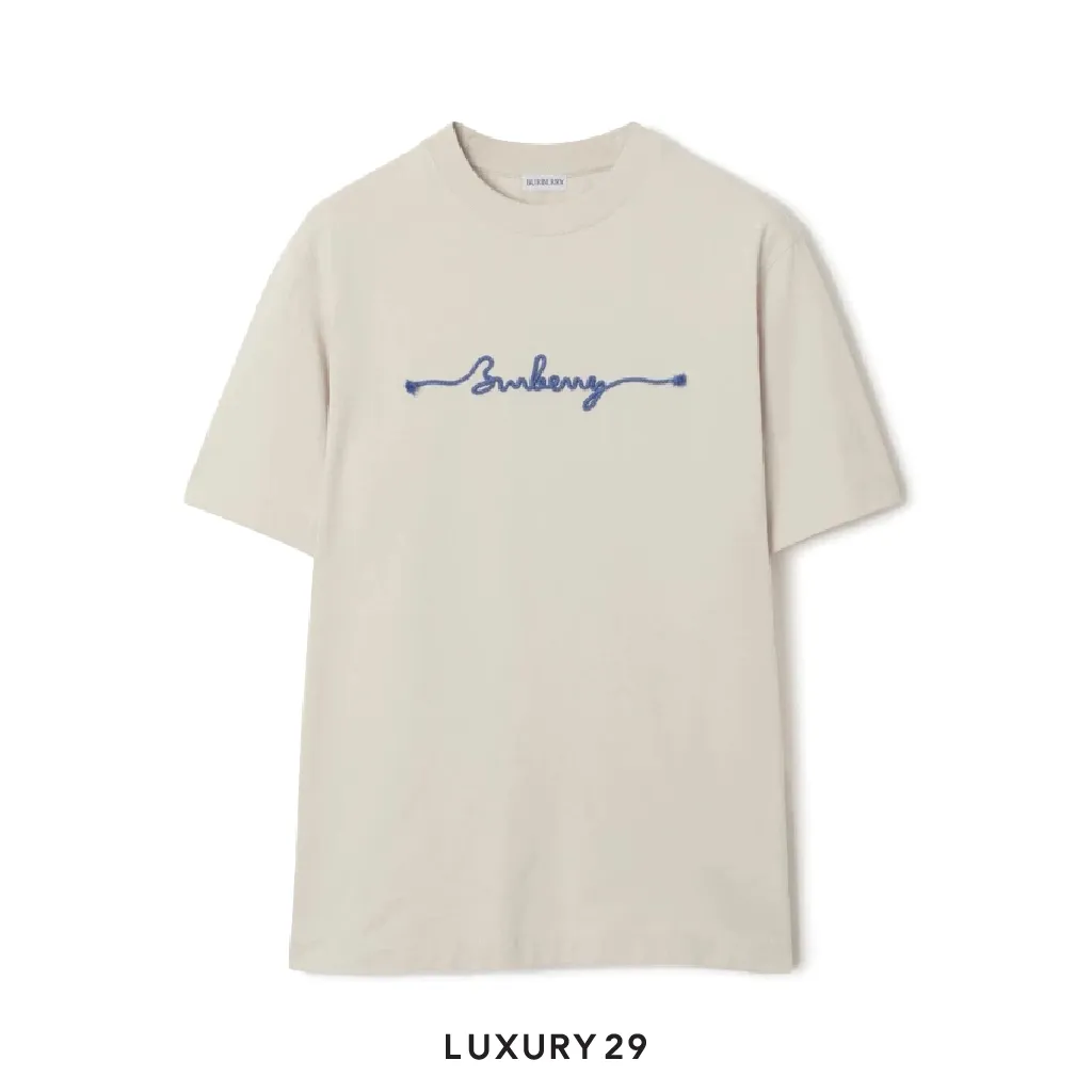 Burberry Knot Logo Cotton T-shirt Sail(S, Grey)