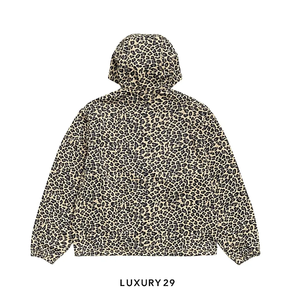 STUSSY LIGHTWEIGHT CHEETAH HOODED JACKET