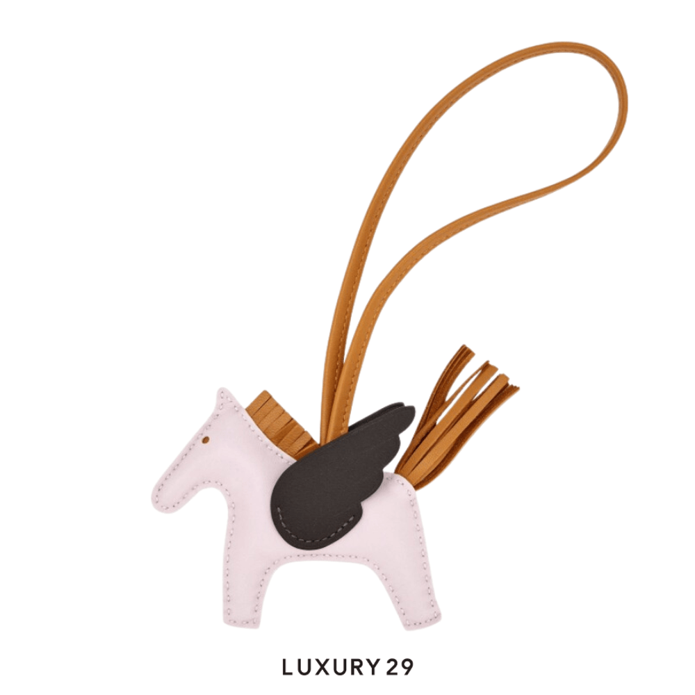 Hermes Rodeo Pegase PM charm Mauve Pale / Ebene / Sesame(Small, Purple)
