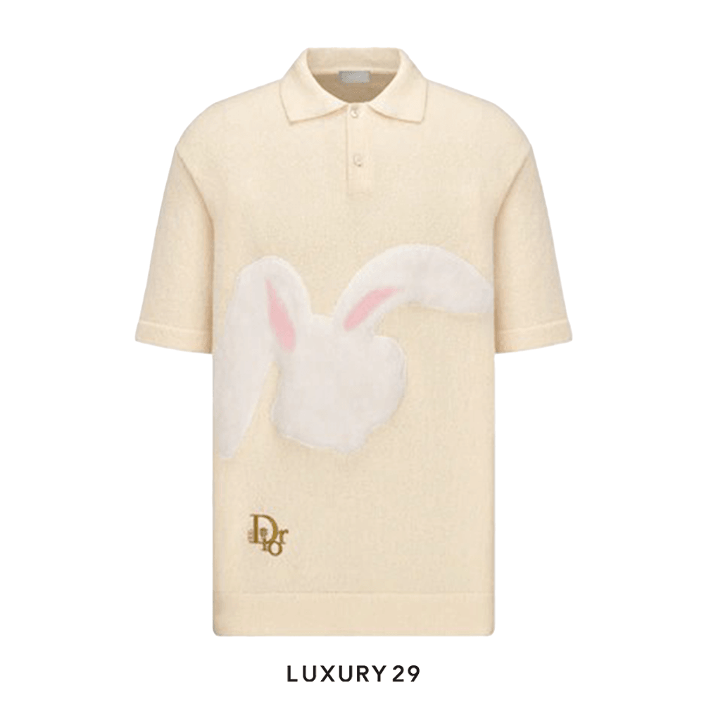 Dior by ERL Polo Shirt Beige Cotton-Blend Jersey(S, Neutrals)