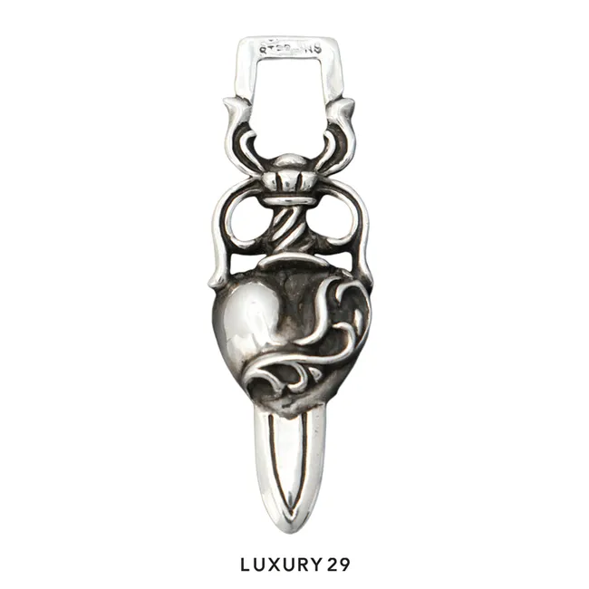 CHROME HEARTS DAGGER HEART PENDANT