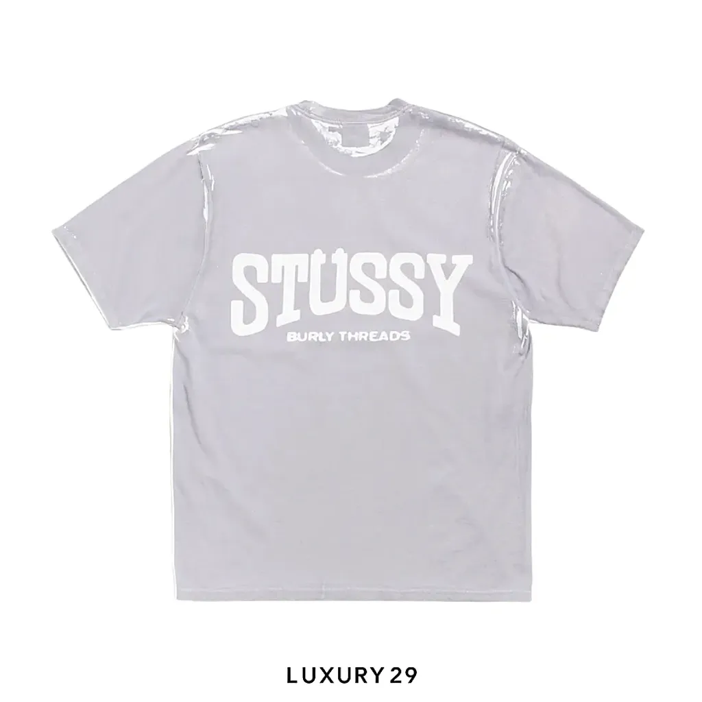 STUSSY BURLY STONE WASHED TEE WHITE(M, White)