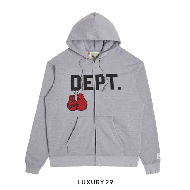 Gallery Dept. BOXING MERCH HOODIE HEARTHER GREY
