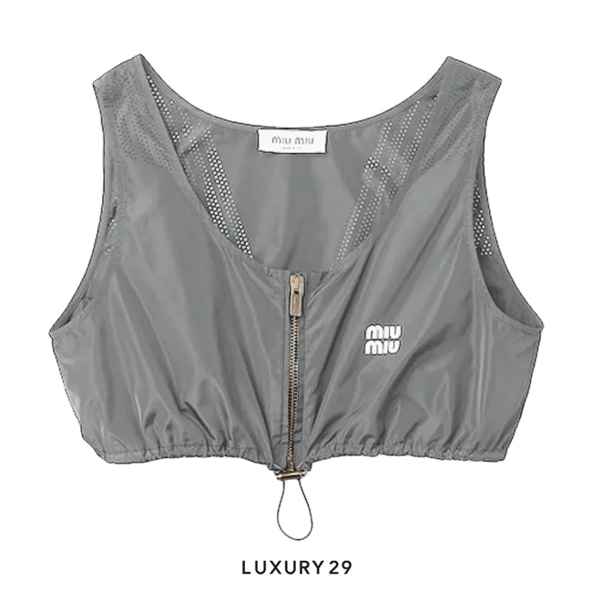 MIU MIU Technical silk top