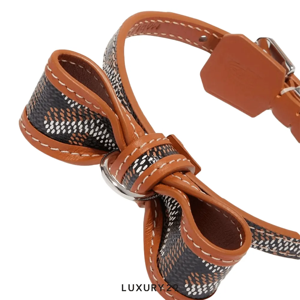 Goyard Oscar Collar Sky Black & Tan(Free Size, Brown)