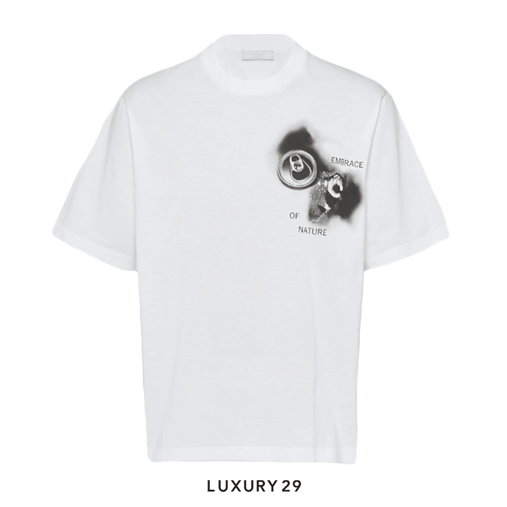 Prada Girocollo M/C Jersey CAN BIANCO(M, White)
