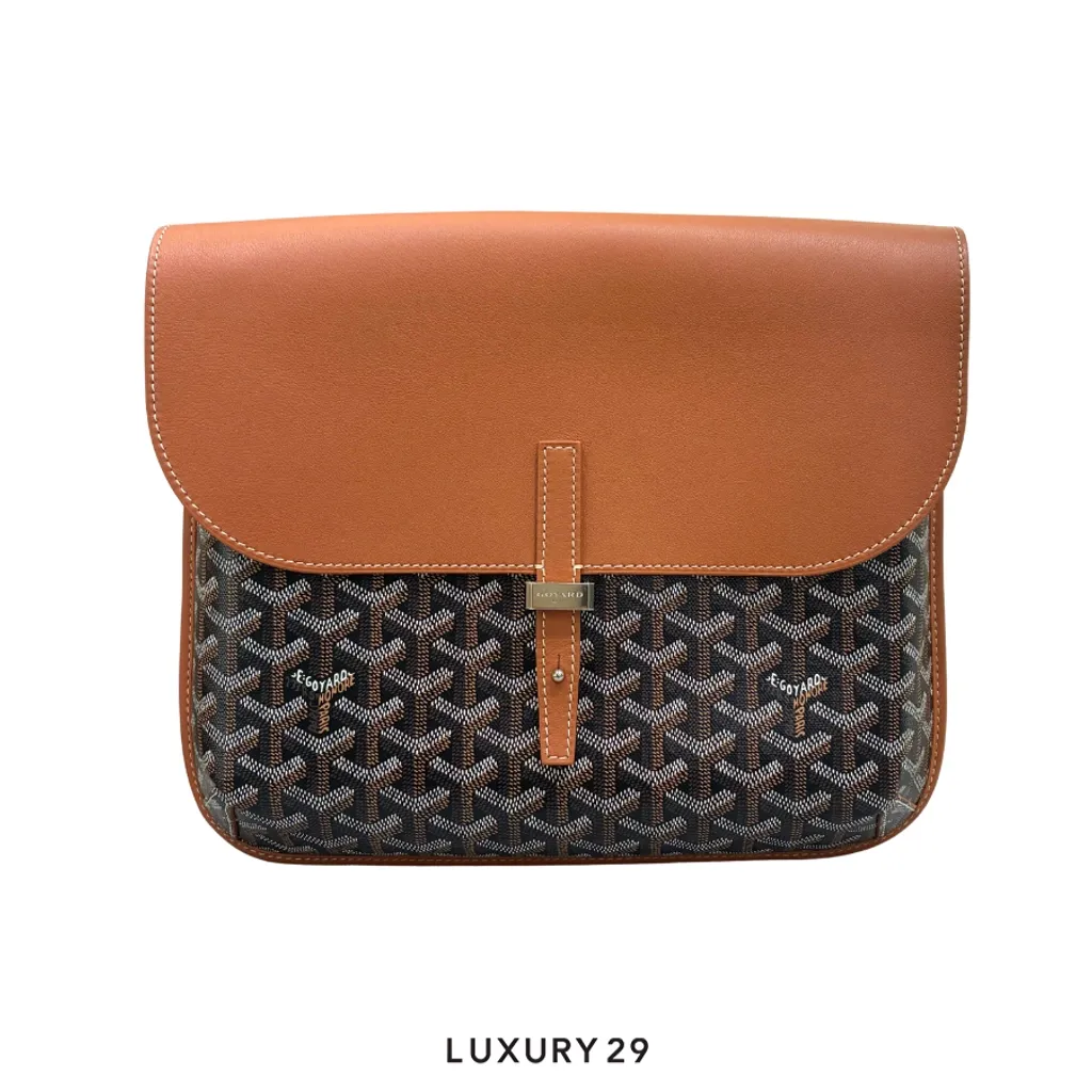Goyard Coursier Messenger Bag Black Tan(Small, Brown)