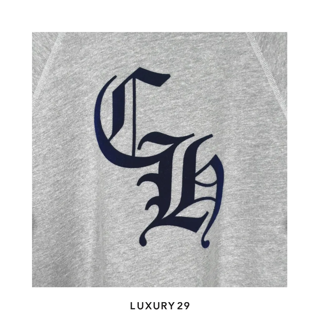 Chrome Hearts Triple Cemetery Cross Crewneck(L, Grey)