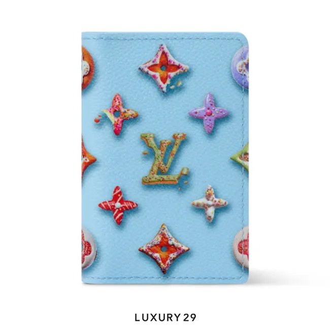 Louis Vuitton LV Wallet Pocket Organizer unique donut-shaped design Blueberry