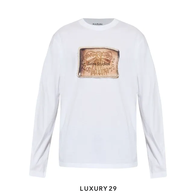 Acne Studios Bow Long sleeve T-shirt White