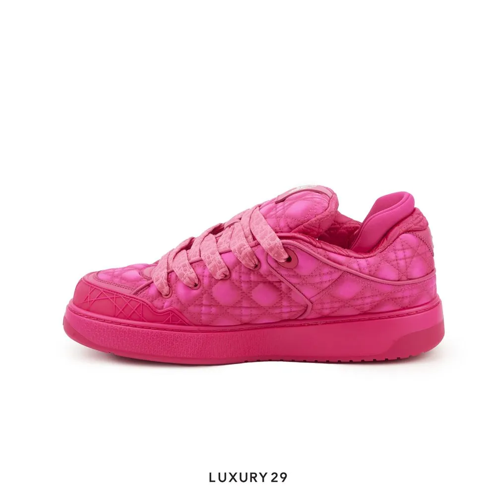Dior B9S Skater ERL Fuchsia Kumo Cannage Satin(38, Pink)